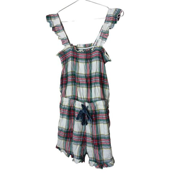 Aerie Plaid Flannel Romper Size Small New with Tags Sleeveless Pockets - Picture 2 of 13